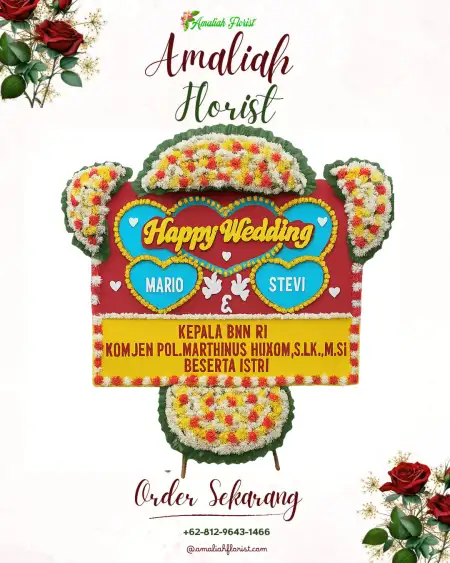 Papan Bunga Pernikahan Bajomulyo